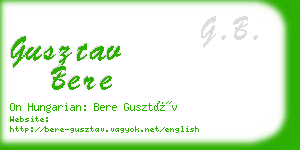 gusztav bere business card